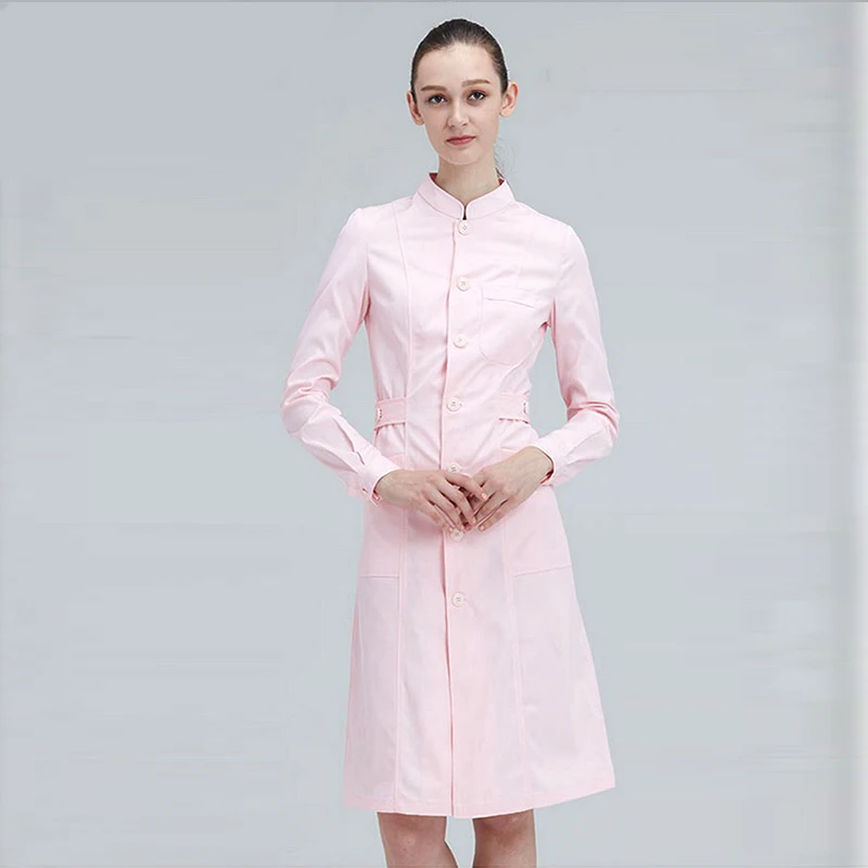 New models Stylish and elegant Hospital nurse uniform Summer Short-sleeve Medical Clothing Beautician Pharmacy White lab coat