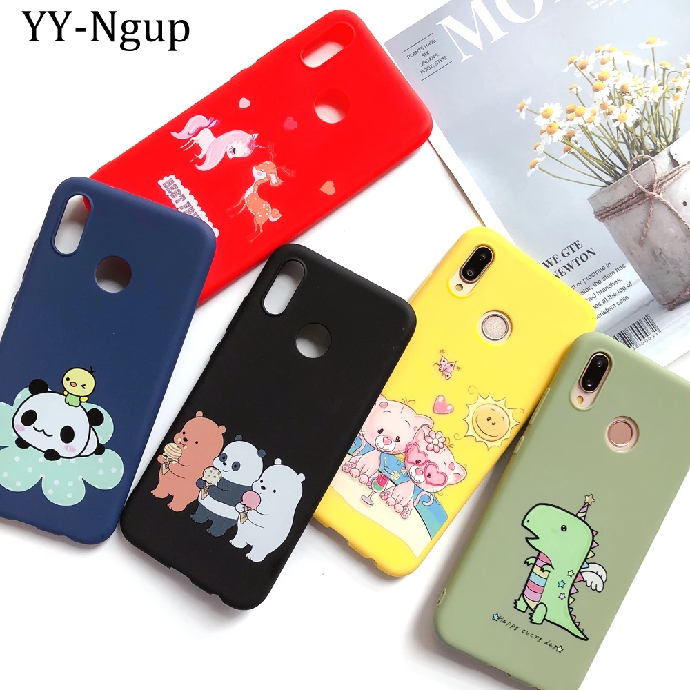 Новый модный мультяшный чехол для телефона Funda Huawei Y9 2019 Etui Y5 Y6 Y7 Prime Мягкий