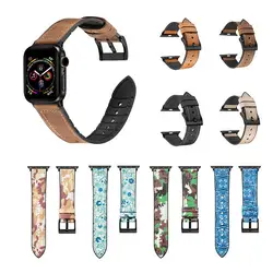 Ремешок для Apple Watch из натуральной кожи с большим количеством Ring42mm 38mmStrap для наручных часов iwatch, 44 мм 40mm4/3/2/1 Регулируемая сменный Браслет