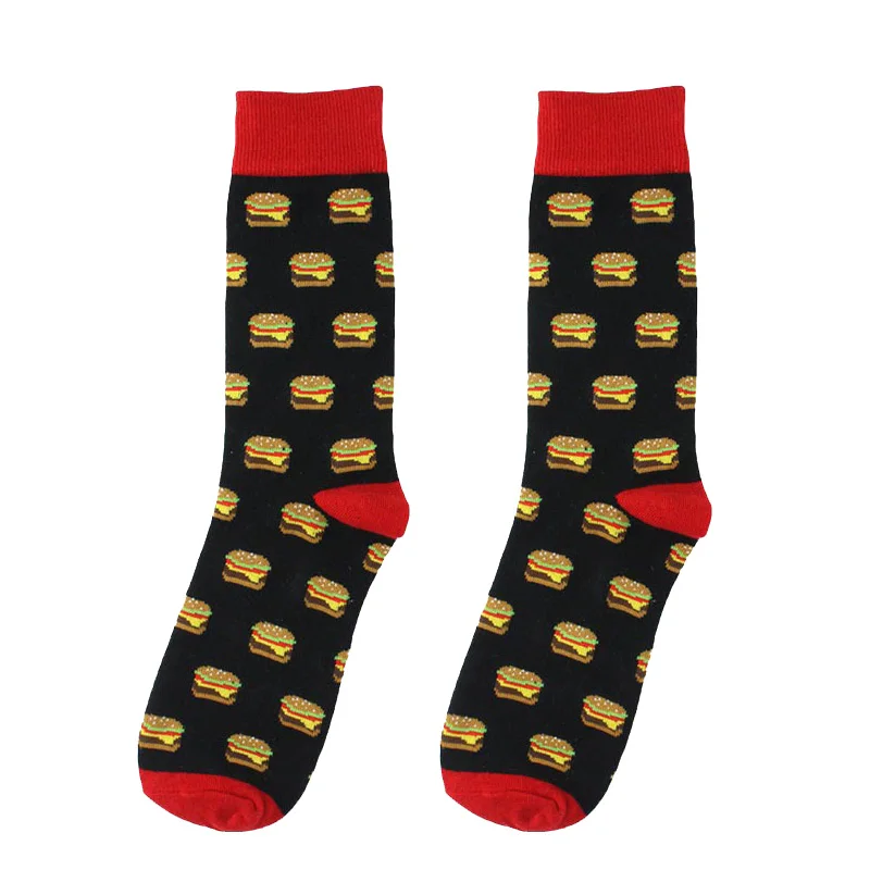 Creative Food Animal Socks Combed Cotton Funny Socks Men Novelty Design Airplane Dinosaur Crew Skateboard Socks Calcetines Hombr - Цвет: 15