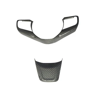

2pcs/set Steering Wheel Trim Decorative Frame Styling Durable Auto Cover Car Carbon Fiber Direct Fit Adhesive For Jaguar E-PACE
