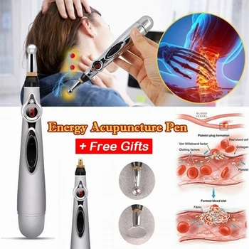 

Electronic Acupuncture Pen Electric Meridians Laser Therapy Heal Massage Pen Meridian Energy Pen Massager Relief Pain Tools