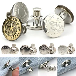 Fivelas de jeans removíveis ajustáveis, fácil clipe botão de pressão perfeito ajuste instantâneo universal fivelas de metal cintura fina sem necessidade de costura