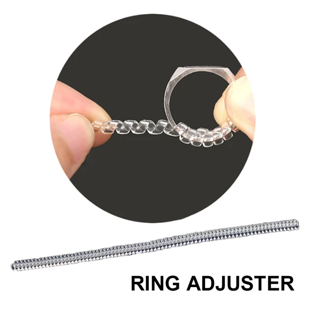 4/8/12pcs/Lot Invisible Transparent Spiral Based Ring Sizer Adjuster Guard  Insert Tightener Reducer Resizing