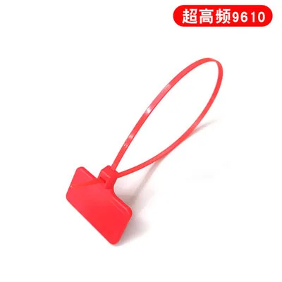 Red 100 шт. Alien 9610 водонепроницаемый пластик отслеживаемость UHF RFID Лента Уплотнительная бирка молния соединительный кабель этикетка для отслеживания упаковки - Цвет: Red