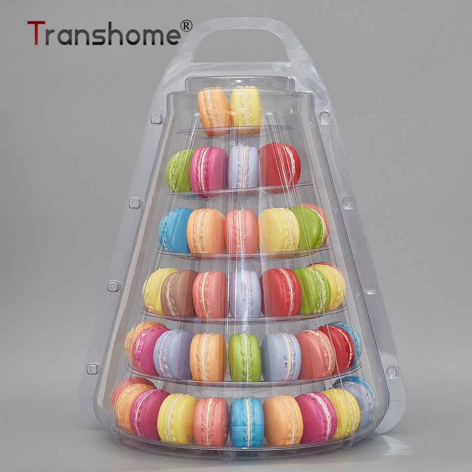 Transhome 6 слойная башня макарун с крышкой блистерная упаковка макарон подставка для