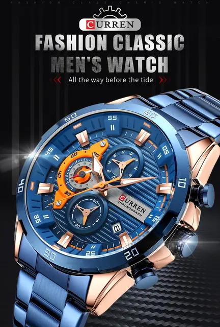 Curren *出品 CURREN Men Watch Top Brand Luxury Sports Quartz Mens Watches