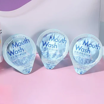 

10Pcs Blue Jelly Cup Mouthwash Portable Particles Tooth Stains Oral Clean Tools