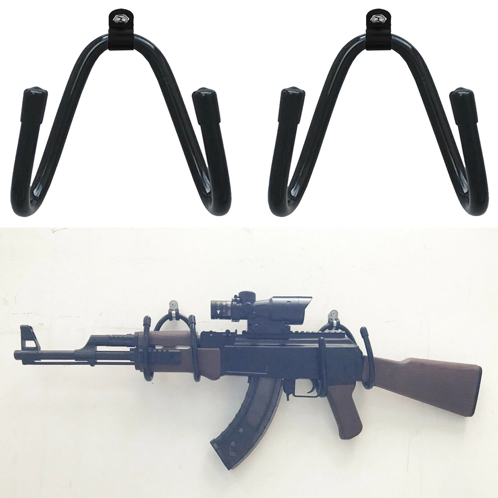 Soporte de Metal para Rifle, expositor montaje en pared para arma, 2 unids/lote|Soportes y estanterías de almacenamiento| - AliExpress
