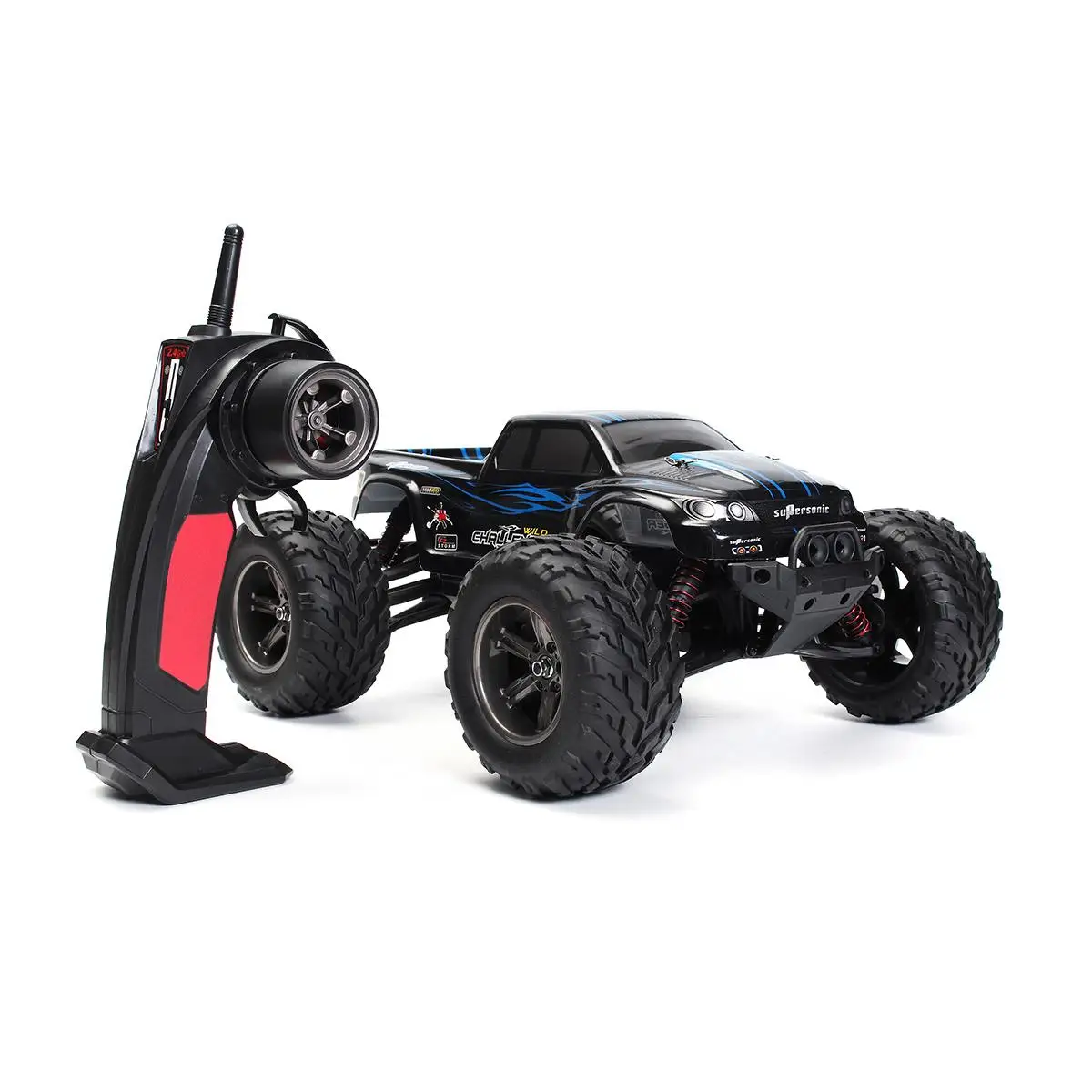 1:12 2,4 ГГц RC автомобиль дети питание, дистанционное управление автомобили подарки для мальчиков высокий гоночный скоростной автомобиль Bigfoot Альпинизм Электрический внедорожный грузовик - Цвет: Синий