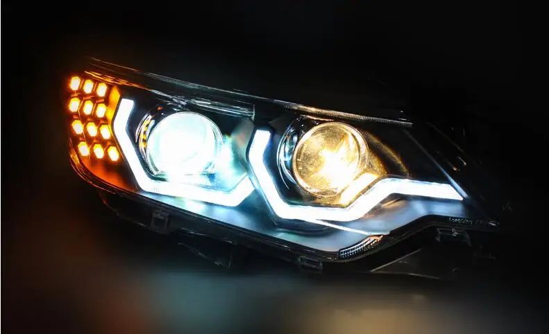 Автомобильный Стайлинг для Toyota Camry- V55 Автомобильный светодиодный светильник s двойной ксеноновый Объектив Автомобильные аксессуары дневные ходовые огни противотуманный светильник