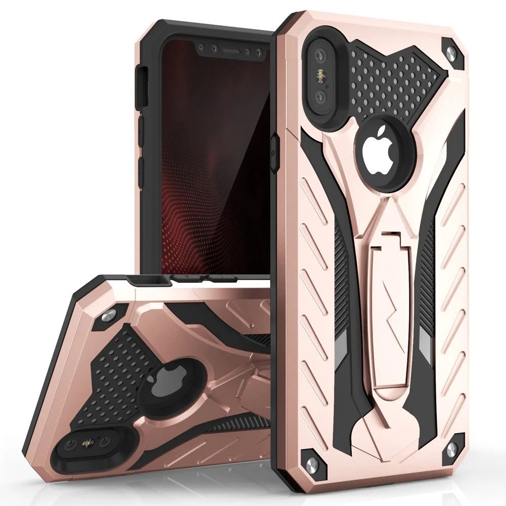 Rose gold Ударопрочный чехол на 360 ° для iPhone 11 Pro Max Xs Max Xr X 8 7 6s 6 Plus защита от падения - Цвет: Rose gold