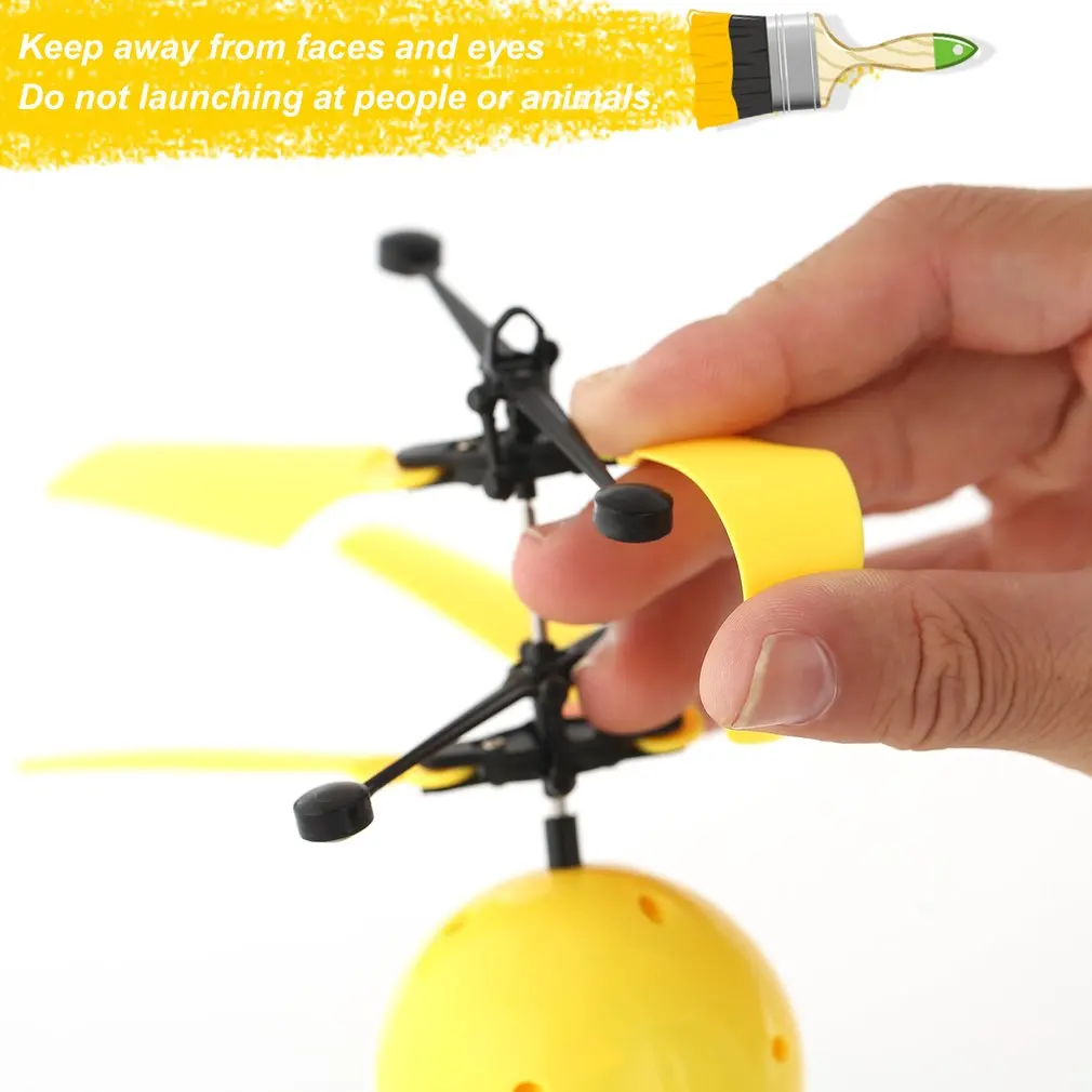 Antistress Emotion Magic Flying Ball Infrared Induction Flying Flash Disco Smile Magic LED Lamp Ball Helicopter KID Toy RC Drone