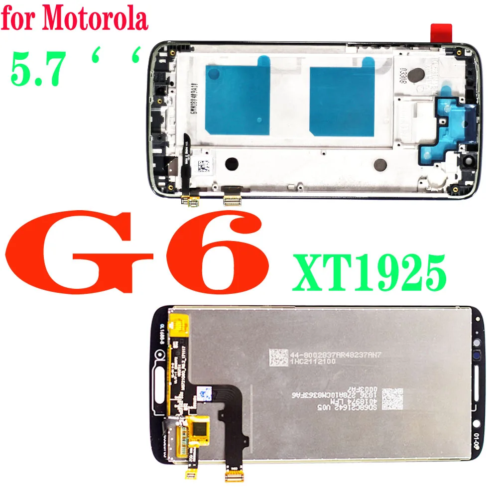 

5.7" LCD for Motorola G6 LCD Display Touch Screen Digitizer Assembly For Moto G6 XT1925 Lcds Replace with Frame