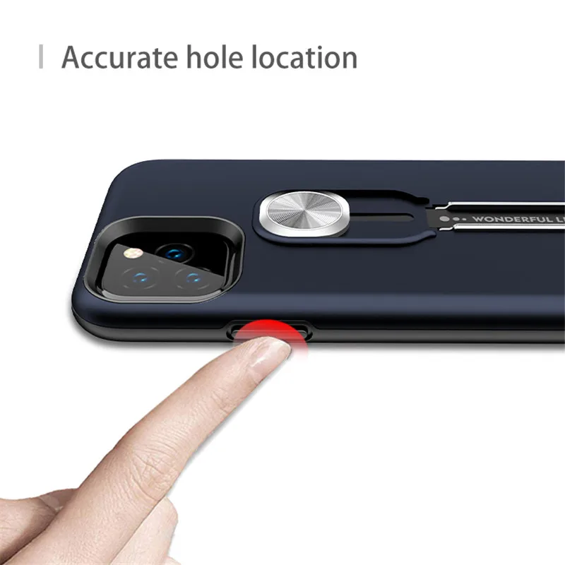 Жесткий чехол ProMax для iPhone11 iPhone11Pro 11 с кольцом на палец телефонная подставка