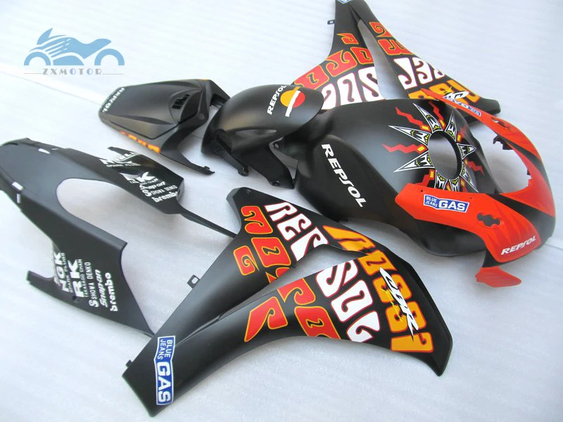 Высококачественный Комплект обтекателя впрыска, пригодный для Honda CBR1000RR 2008-2011 CBR 1000RR 08-11 ABS Пластиковые обтекатели комплекты кузова KQ04