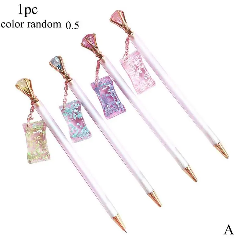 

0.5/0.7mm Candy Crystal Pendant Mechanical Pencil Kawaii Pencil Automatic Pen Fresh Cute Pendant Pencil Student Stationery 1pc