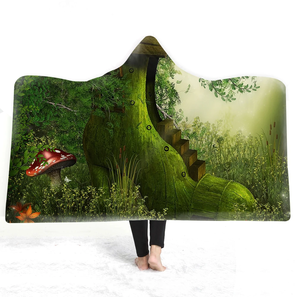 

Forest Throw Blanket Beautiful View Microfiber Blanket Wearable Fleece Sherpa Blanket for Kids Adults Sofa TV Warm Blanket