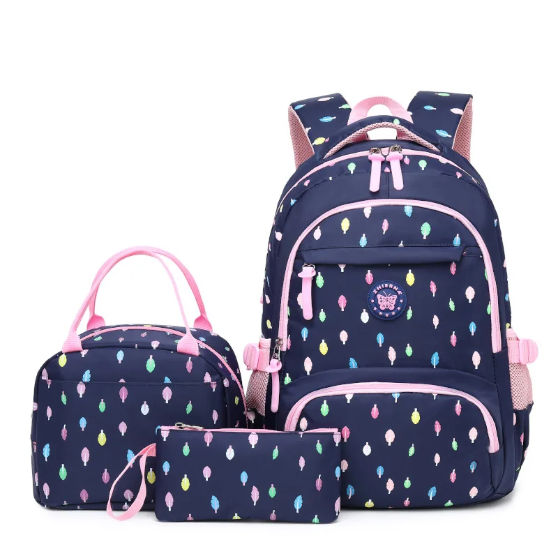 girl bookbag with lunch box