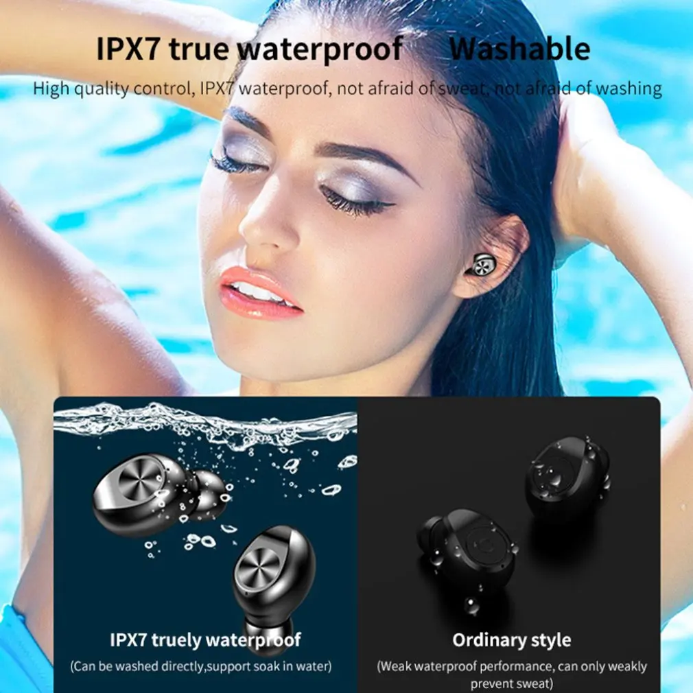 F9 TWS Wireless Bluetooth Earphone 5 0 Touch Earphones Sport Waterproof LED Display Mic Airbuds Headset For iPhone SE Samsung