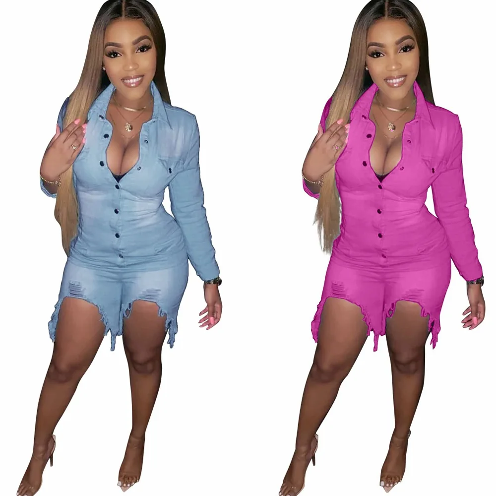 

New Arrival 2020 Short Jumpsuits Women Casual Jumpsuit Loose Overalls Denim Rompers For Women