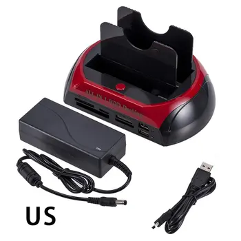 

New Ide Docking Station Sata Ide Dual Usb 2.0 Clone Hard Drive Card Reader Low Latency