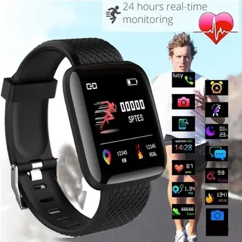 

116 Plus Smart Watch Wristband Sports Fitness Blood Pressure Heart Rate Call Message Reminder Android Pedometer D13 Smart Watch