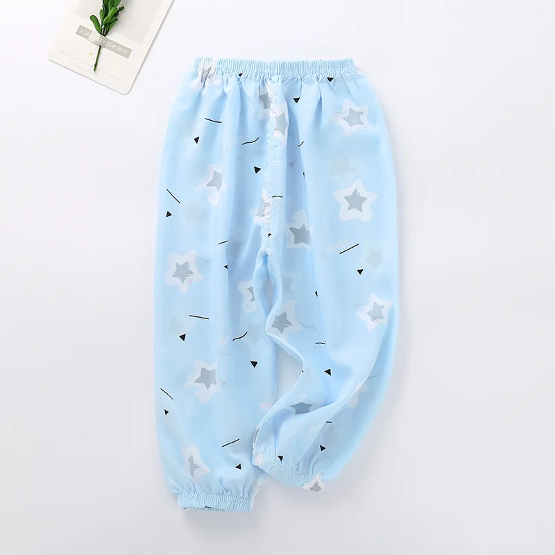 Модные однотонные длинные штаны для маленьких мальчиков и девочек Детский Эластичный пояс с принтом, брюки одежда для малышей