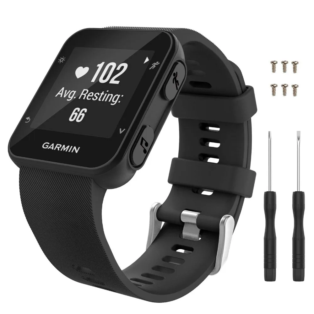 Цветные силиконовые спортивные ремешки для смарт часов Garmin Forerunner 35 GPS браслет с