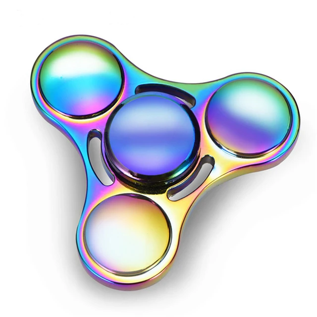 Colorful Zinc Alloy Fidget Spinner Gyro Toys R188 Metal Bearing Rainbow Hand Spinner Focus Toys For Children Restless Antistress 2
