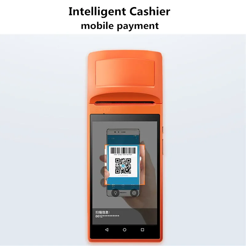 SM-V1S Портативный беспроводной Bluetooth термопринтер сенсорный экран usb Android wifi GPRS Мобильный POS мини принтер