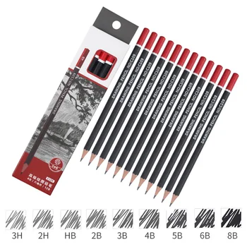 

12 Pcs Graphite Sketching Pencils Drawing Pencil Set For School Students Art Tool Non-toxic Sketch Kit