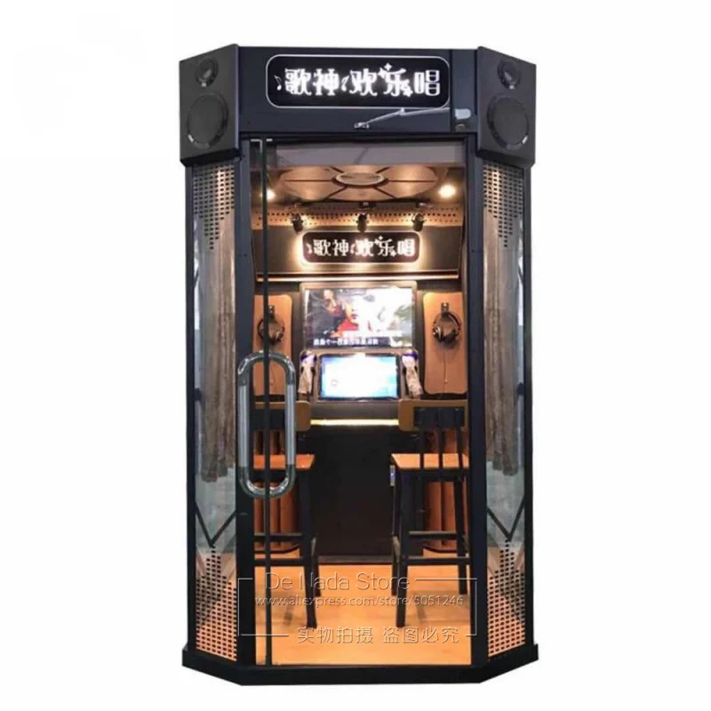 Cheap Coin Operated Game Machine Music House Practice Song Singing Room Mini Karaoke KTV Booth Amusement Arcade Machine
