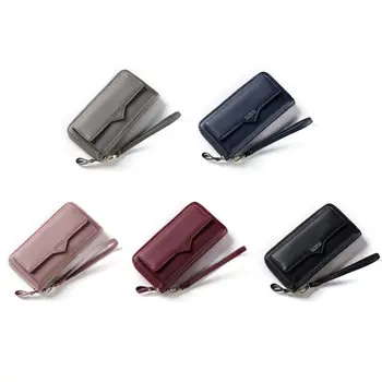 

New Women Wallet Simple Zipper Long Multi-card Large Capacity Hand-held Coin Purse 5 Colors Optional