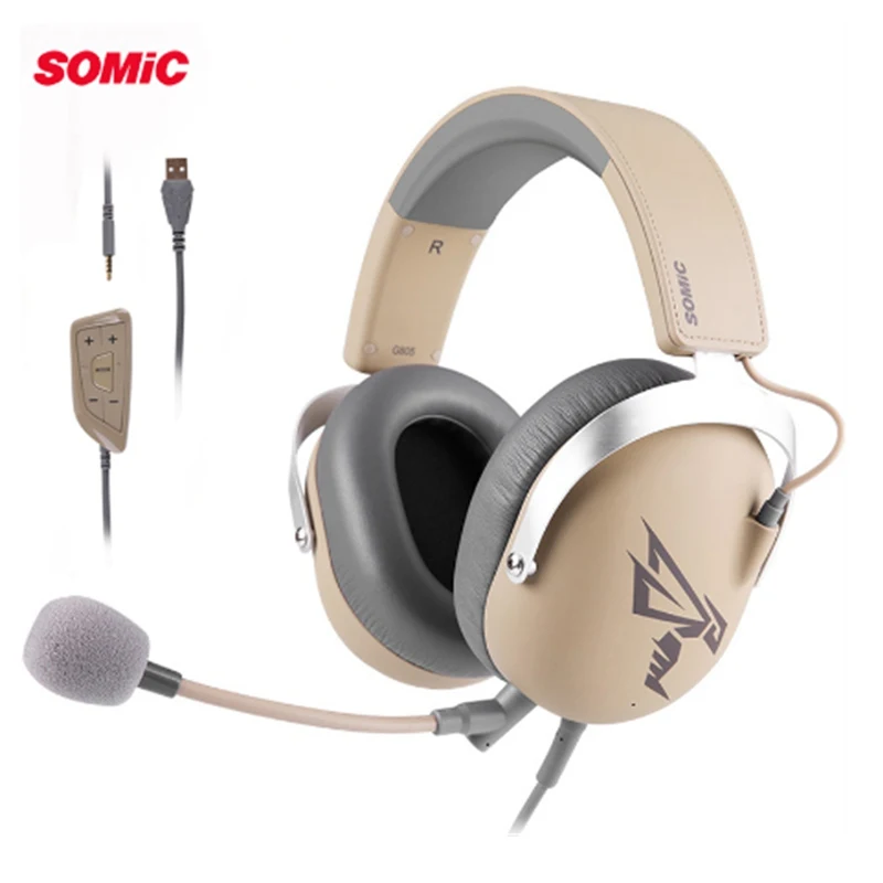  SOMiC G805 Esports Gaming Headphone Stereo Virtual 7.1 Surround Sound Wired 3.5mm USB Headset With 