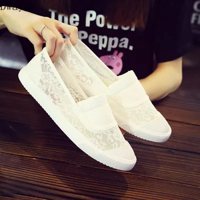 

Sweet bud silk mesh small white shoes one pedal flat summer breathable lazy shoes