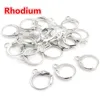 14x12mm 30pcs High Quality Silver Color Rose Gold Color Bronze Rhodium French Earring Hooks Wire Settings Base Whole Sale ► Photo 3/6