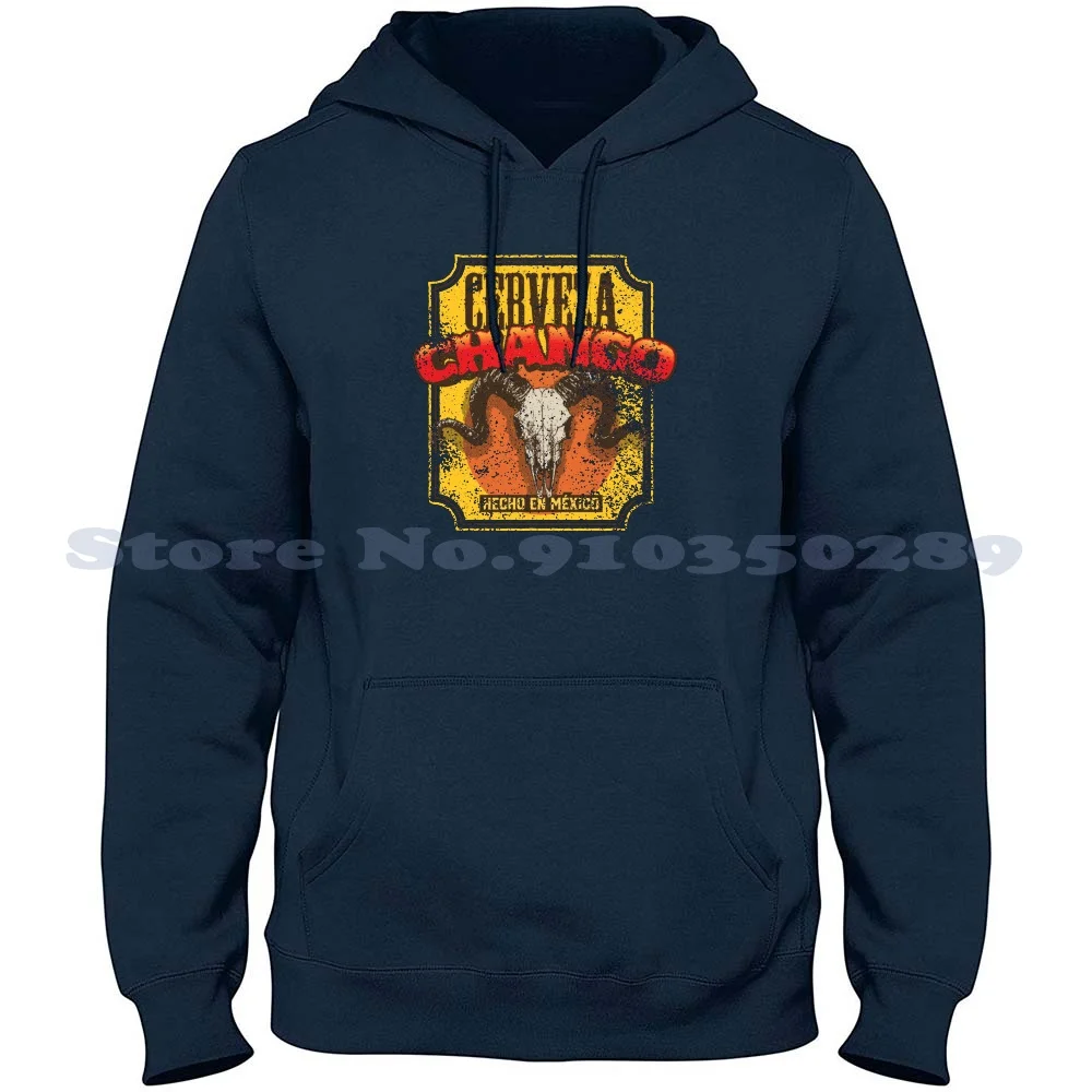 Cerveza Chango Felpa Con Cappuccio A Maniche Lunghe Messicana Dal Tramonto All'Alba Anni '90 Messico Desperado Quintino Tarantino Cinephile Movie