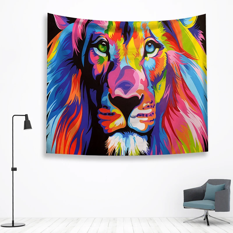 Тигр стены Ttapestry висячие украшения богемный пляжный коврик фермерский дом Декор общежития Мандала гобелены колдовство хиппи