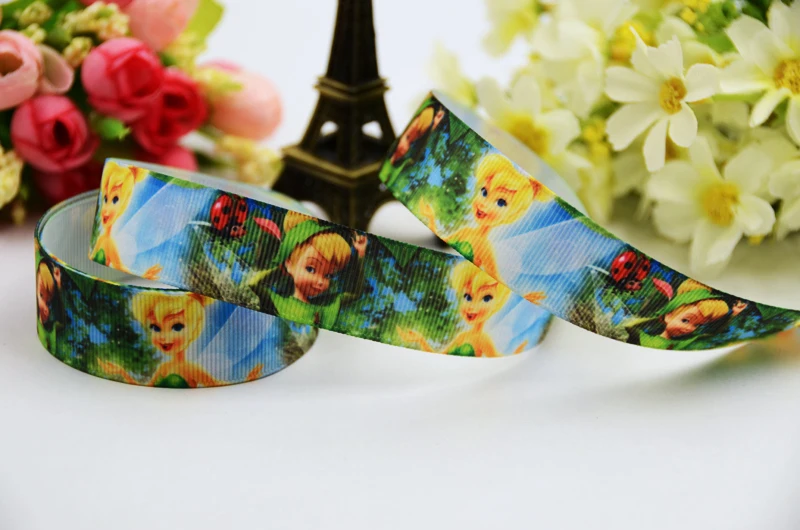 22 мм 25 мм 38 мм 75 мм Ruban Tinker Bell вечерние ленты для украшения 10 ярдов Mul110