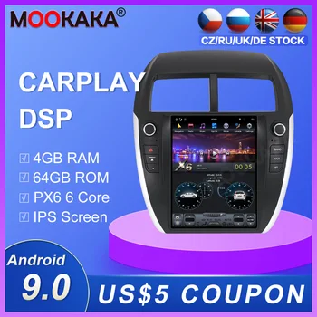 

Android 9.0 4GB Tesla style PX6 Car GPS Navigation For MITSUBISHI ASX RVR Outlander 2010-2014 head unit multimedia radio carplay