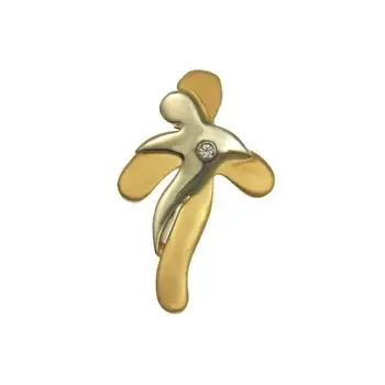 

Legant collection Cross in bicolor gold and central diamond