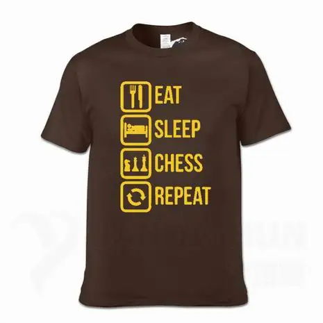 Повседневная футболка с надписью «Eat Sleep Chess Repeat», забавные мужские футболки, Подарочная хлопковая футболка с коротким рукавом, модные хлопковые топы 16 цветов