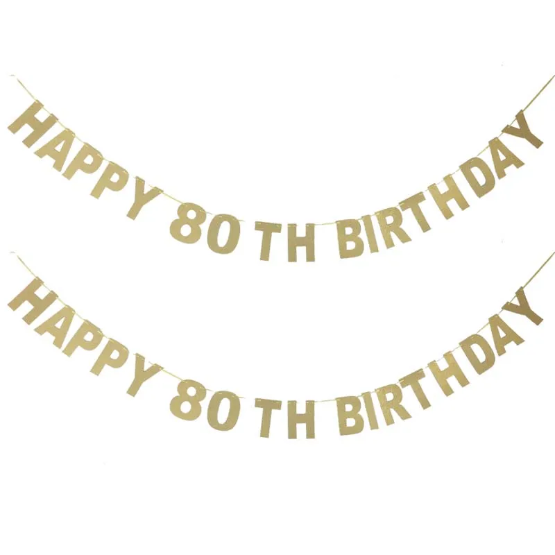Близнецов вечерние 1 комплект 30th 40th письмо с днем рождения баннер аксессуары для вечеринки, дня рождения поставки Юбилей украшения - Цвет: Design-08