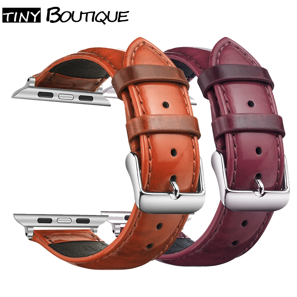 Ремешок кожаный для Apple Watch Band Series 5/3/2/1 спортивный браслет iwatch 4 42 мм 38 | Наручные