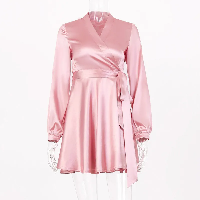 wrap satin dress10