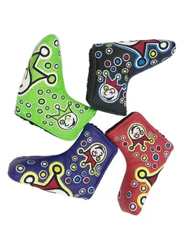 

PU Golf Putter Cover Funny Cute Embroidery Headcover For Golf Activity Golf Blade Putter Head Protector