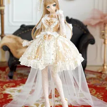 Новое Платиновое свадебное платье готическое ретро платье Европейская юбка 1/3 SD DD SD16 BJD кукольная одежда
