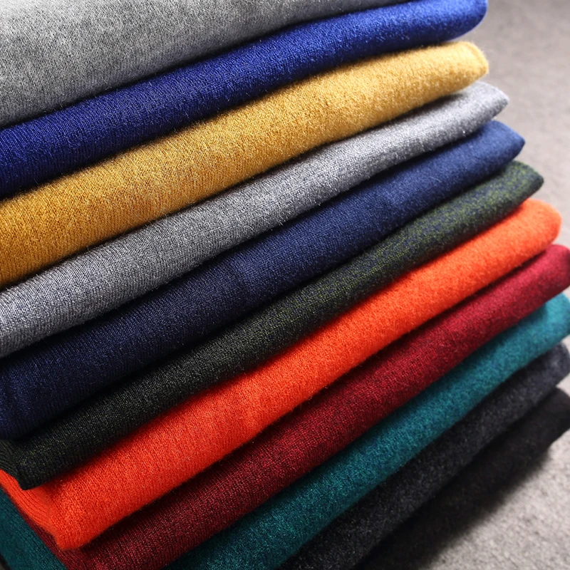 

100% Wool New Fashion Brand Sweater Men's Pullovers Slim Fit Jumpers Knitwear V Neck Winter Korean Style Casual Mens Clothes