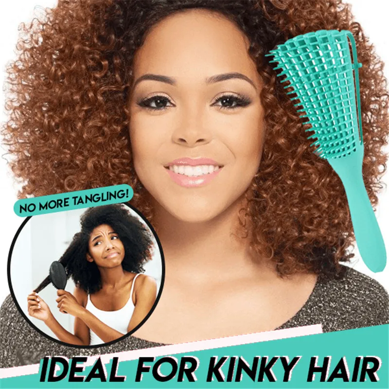 Detangling Щетка 4c щетка для распутывания волос вьющихся влажные толстые кудрявые